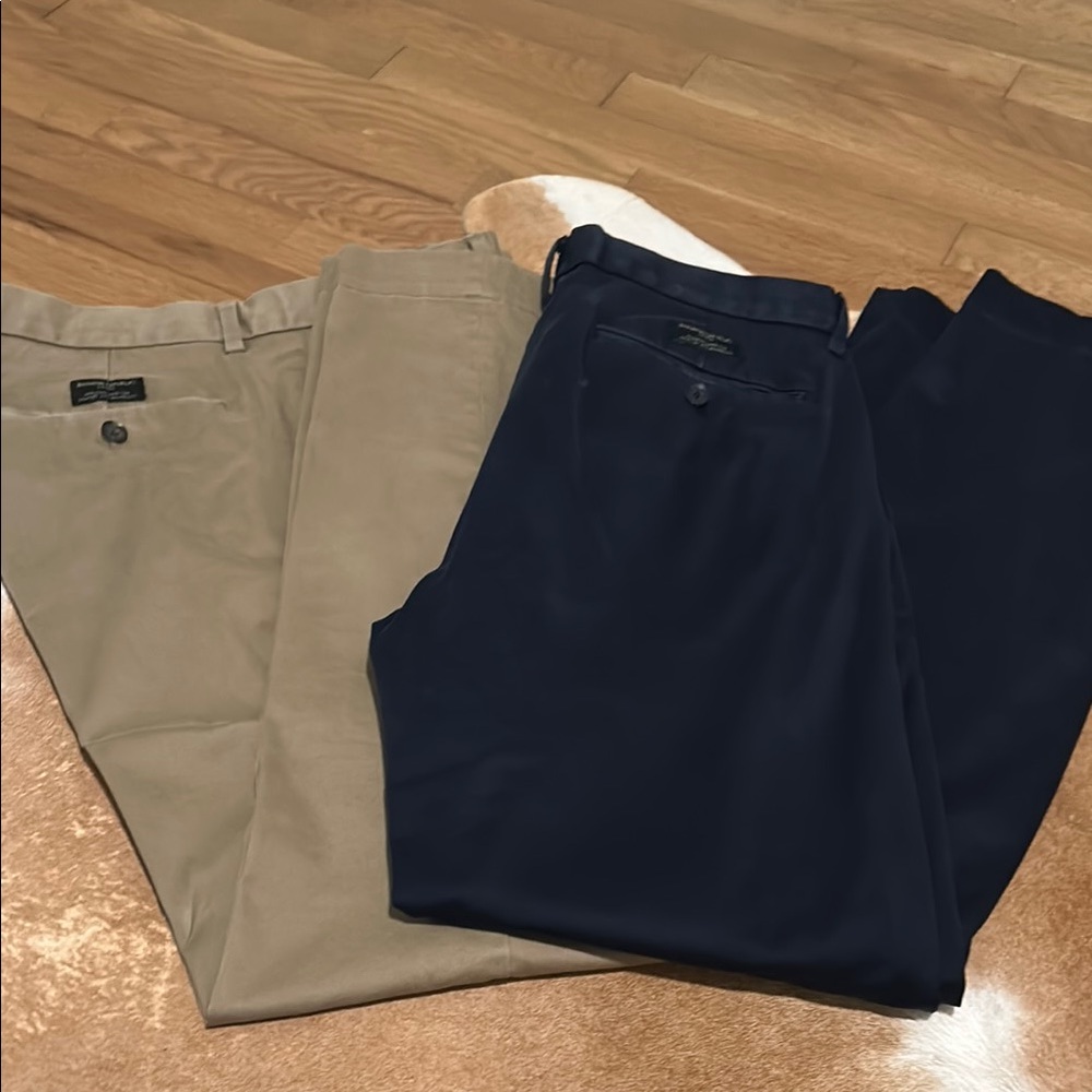 Banana Republic Tan and Blue Chinos